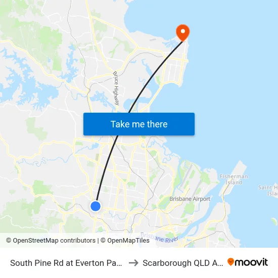 South Pine Rd at Everton Park, Stop 37 to Scarborough QLD Australia map
