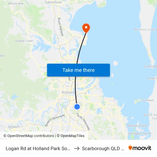 Logan Rd at Holland Park South, Stop 31 to Scarborough QLD Australia map