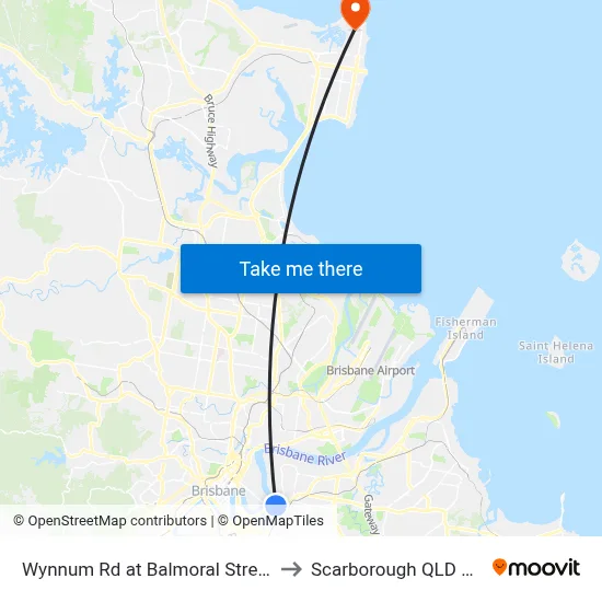 Wynnum Rd at Balmoral Street, Stop 21 to Scarborough QLD Australia map