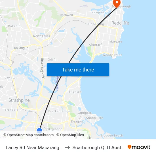 Lacey Rd Near Macaranga Cr to Scarborough QLD Australia map