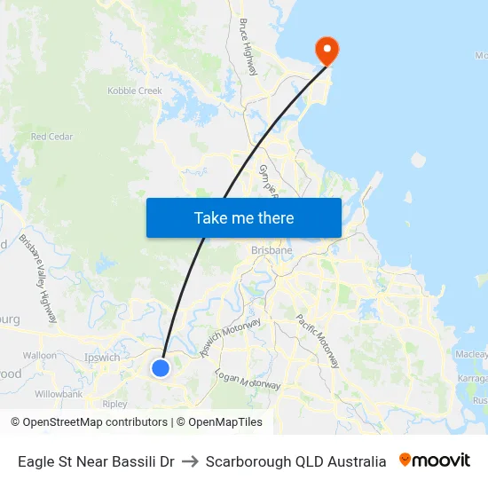 Eagle St Near Bassili Dr to Scarborough QLD Australia map