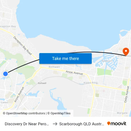Discovery Dr Near Peron Cr to Scarborough QLD Australia map
