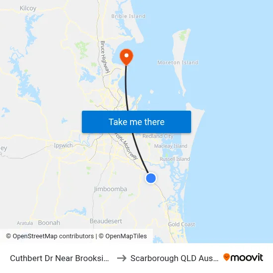 Cuthbert Dr Near Brookside Cct to Scarborough QLD Australia map
