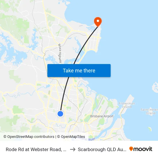 Rode Rd at Webster Road, Stop 37 to Scarborough QLD Australia map