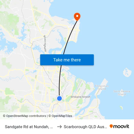 Sandgate Rd at Nundah, Stop 2 to Scarborough QLD Australia map