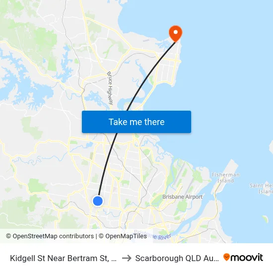 Kidgell St Near Bertram St, Stop 38 to Scarborough QLD Australia map