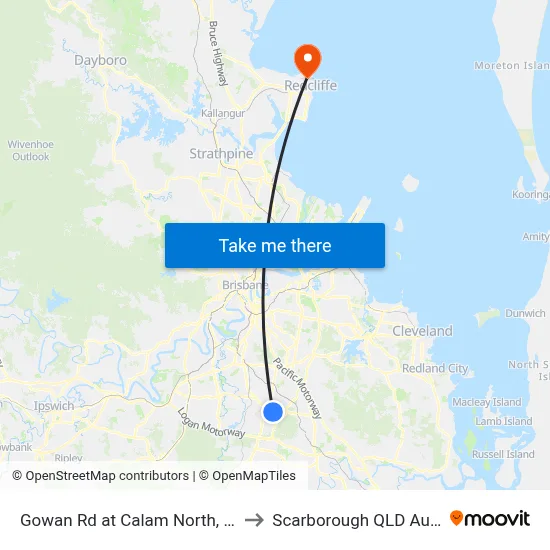 Gowan Rd at Calam North, Stop 35 to Scarborough QLD Australia map