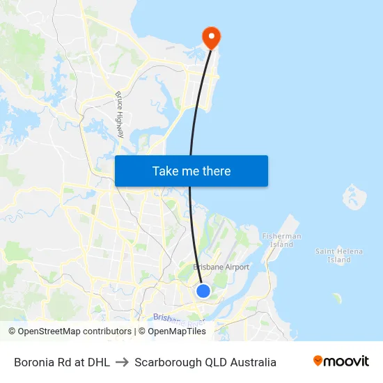 Boronia Rd at DHL to Scarborough QLD Australia map