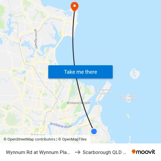 Wynnum Rd at Wynnum Plaza, Stop 58 to Scarborough QLD Australia map