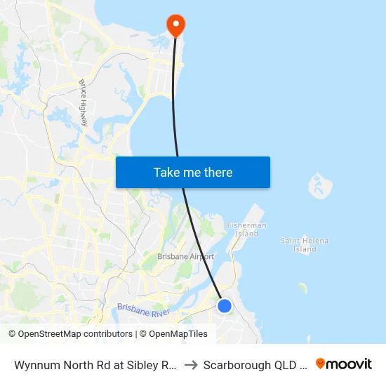 Wynnum North Rd at Sibley Road, Stop 38 to Scarborough QLD Australia map