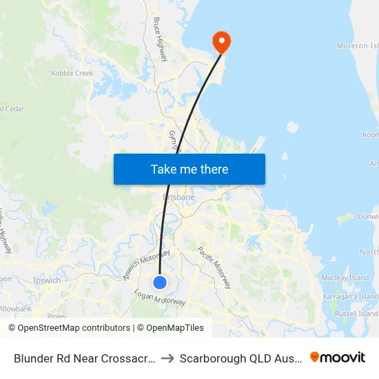Blunder Rd Near Crossacres St to Scarborough QLD Australia map