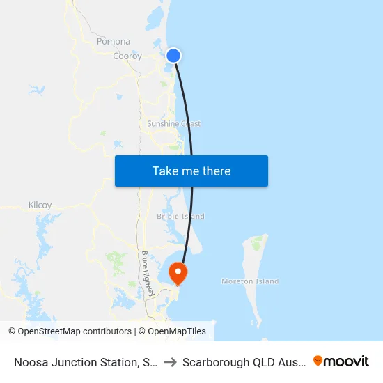 Noosa Junction Station, Stop B to Scarborough QLD Australia map