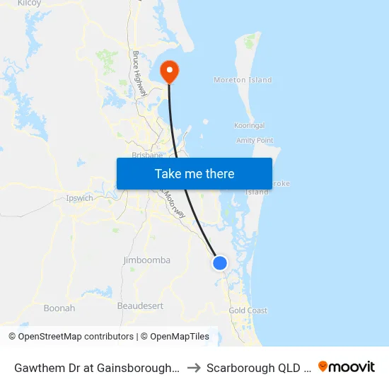 Gawthem Dr at Gainsborough State School to Scarborough QLD Australia map