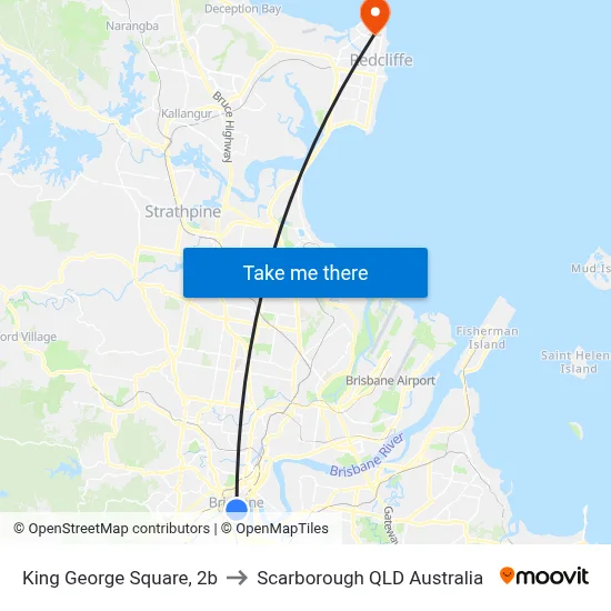 King George Square, 2b to Scarborough QLD Australia map