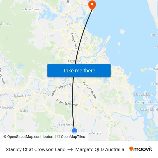 Stanley Ct at Crowson Lane to Margate QLD Australia map