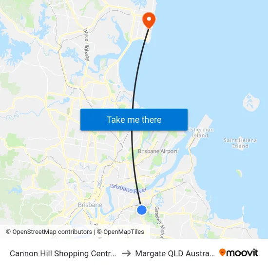 Cannon Hill Shopping Centre F to Margate QLD Australia map