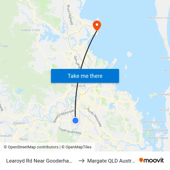 Learoyd Rd Near Gooderham Rd to Margate QLD Australia map