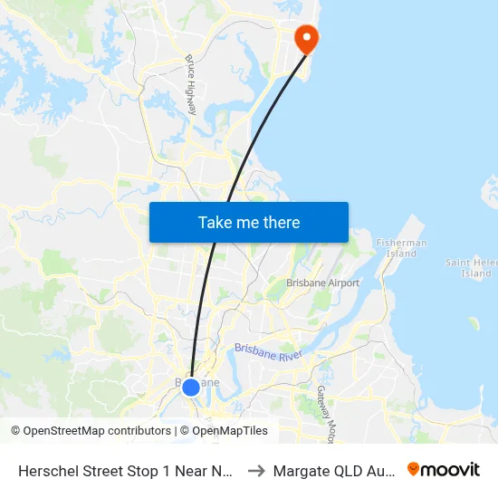 Herschel Street Stop 1 Near North Quay to Margate QLD Australia map