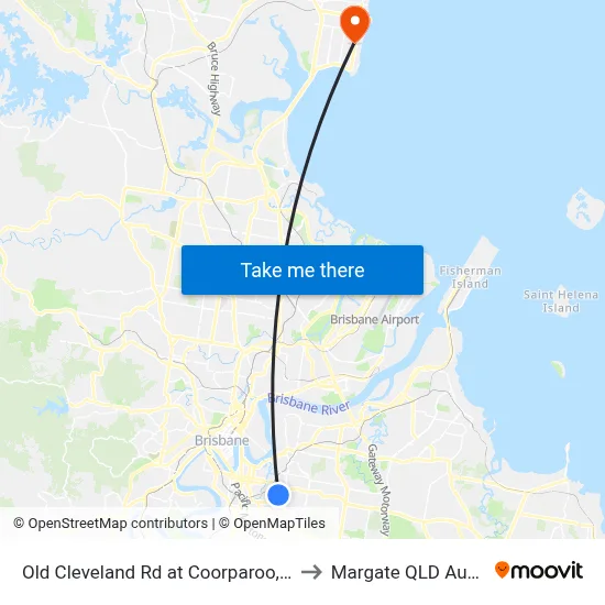 Old Cleveland Rd at Coorparoo, Stop 23 to Margate QLD Australia map