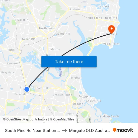 South Pine Rd Near Station St to Margate QLD Australia map