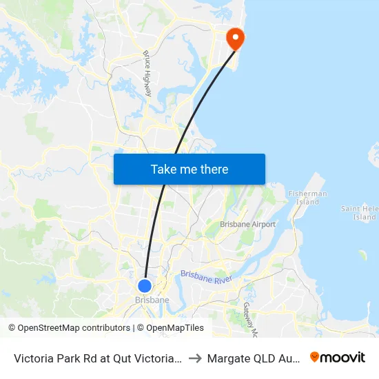 Victoria Park Rd at Qut Victoria Park Rd to Margate QLD Australia map