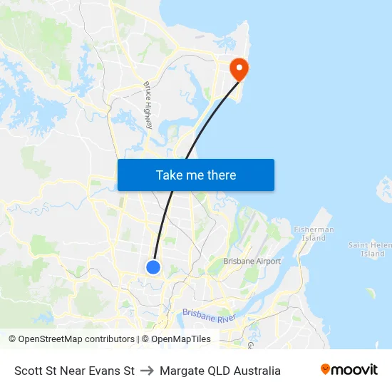 Scott St Near Evans St to Margate QLD Australia map