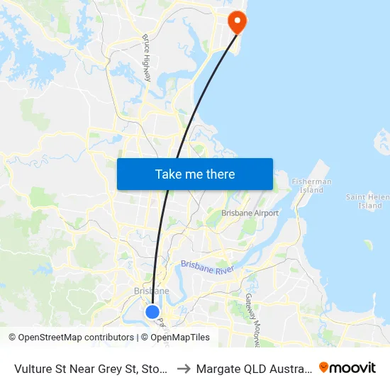 Vulture St Near Grey St, Stop 4 to Margate QLD Australia map
