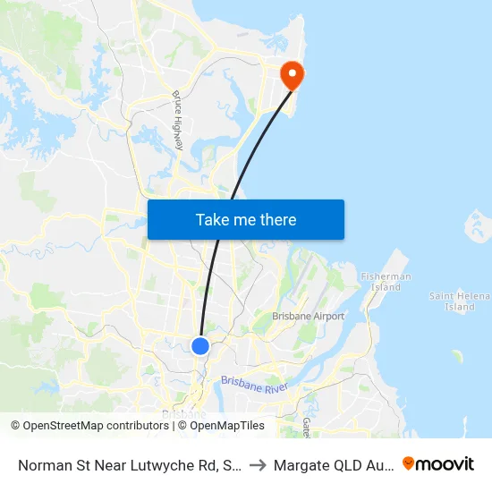 Norman St Near Lutwyche Rd, Stop 24/25 to Margate QLD Australia map