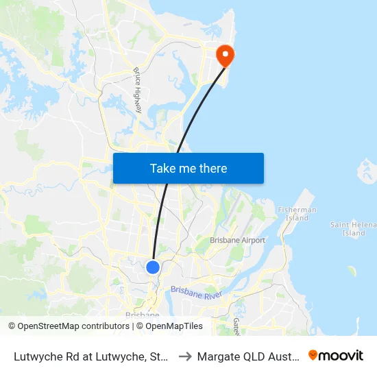 Lutwyche Rd at Lutwyche, Stop 20 to Margate QLD Australia map