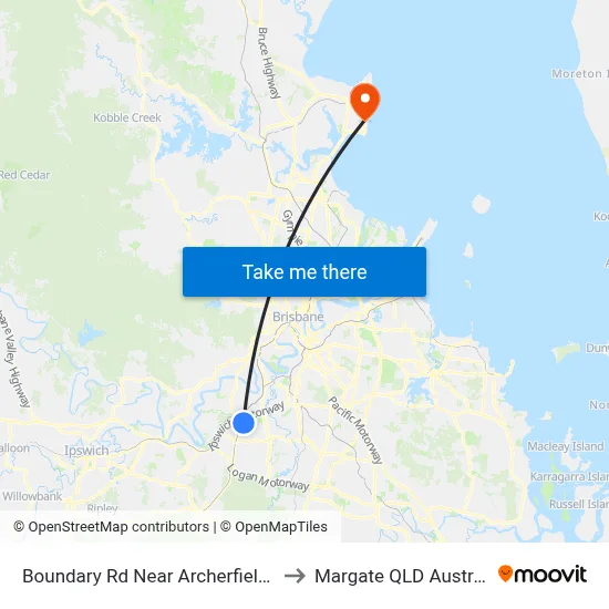 Boundary Rd Near Archerfield Rd to Margate QLD Australia map