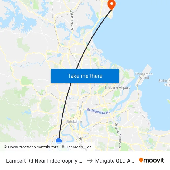 Lambert Rd Near Indooroopilly Rd, Stop 24 to Margate QLD Australia map