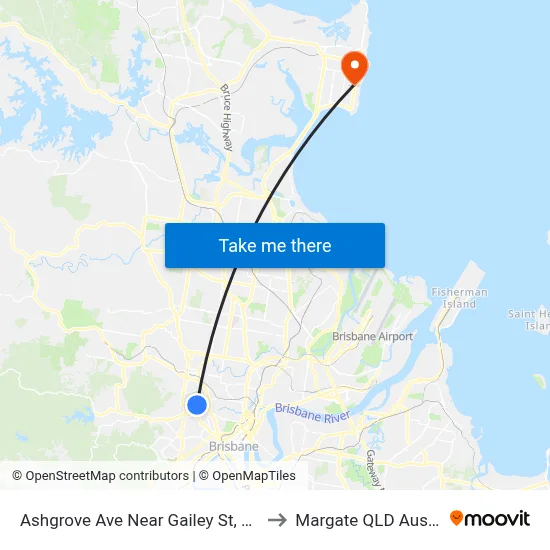 Ashgrove Ave Near Gailey St, Stop 24 to Margate QLD Australia map
