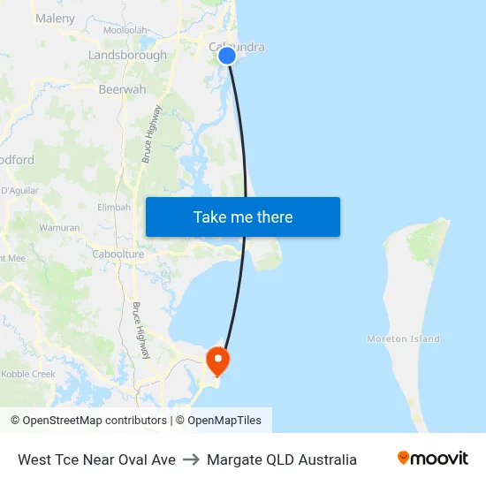 West Tce Near Oval Ave to Margate QLD Australia map