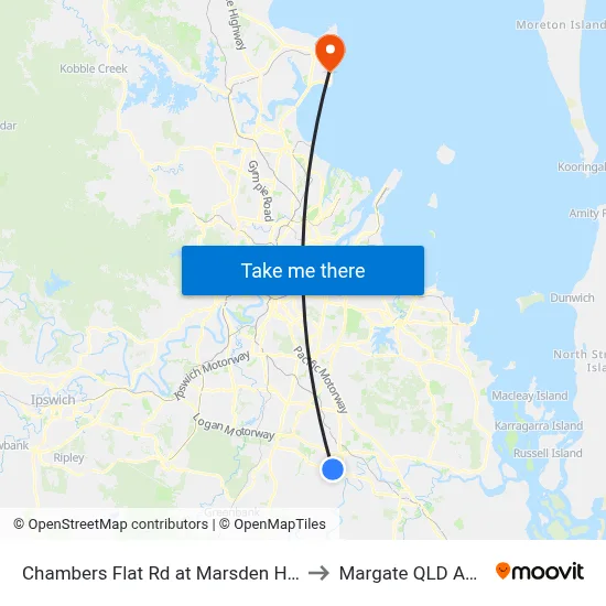 Chambers Flat Rd at Marsden High School to Margate QLD Australia map