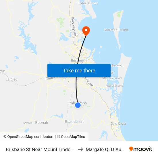 Brisbane St Near Mount Lindesay Hwy to Margate QLD Australia map