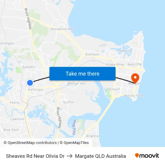 Sheaves Rd Near Olivia Dr to Margate QLD Australia map