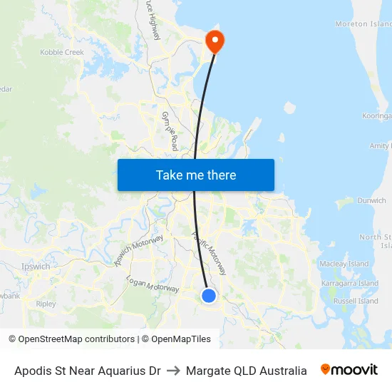 Apodis St Near Aquarius Dr to Margate QLD Australia map
