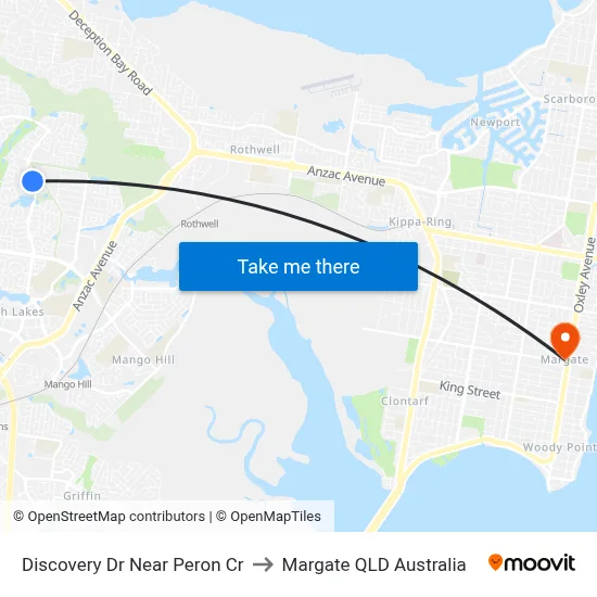 Discovery Dr Near Peron Cr to Margate QLD Australia map