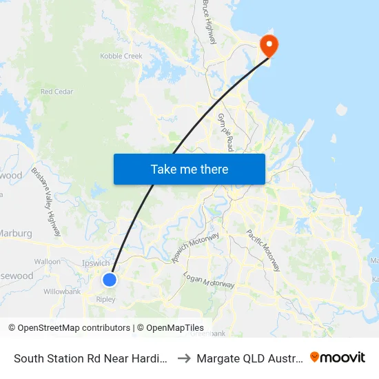 South Station Rd Near Harding St to Margate QLD Australia map
