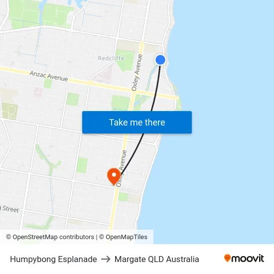 Humpybong Esplanade to Margate QLD Australia map