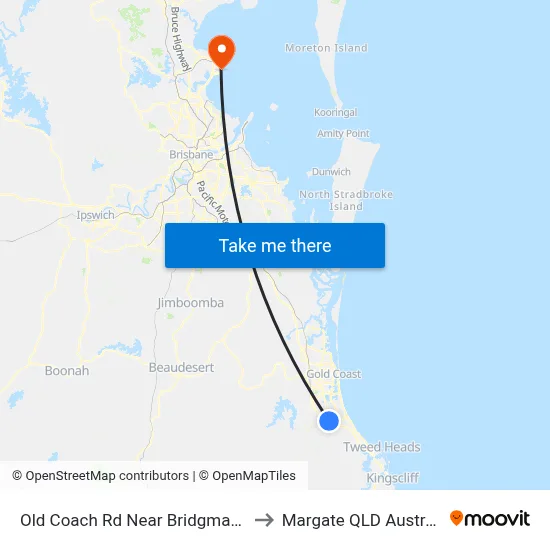 Old Coach Rd Near Bridgman Dr to Margate QLD Australia map