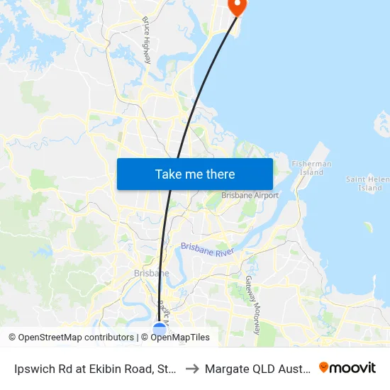 Ipswich Rd at Ekibin Road, Stop 23 to Margate QLD Australia map