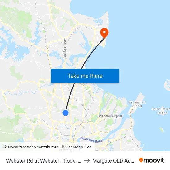 Webster Rd at Webster - Rode, Stop 37 to Margate QLD Australia map