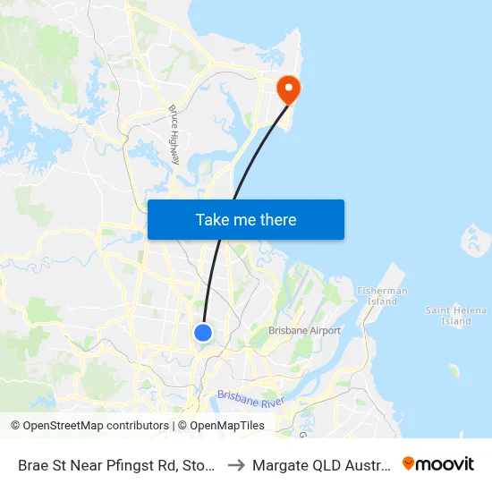 Brae St Near Pfingst Rd, Stop 43 to Margate QLD Australia map