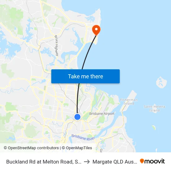 Buckland Rd at Melton Road, Stop 4/3 to Margate QLD Australia map