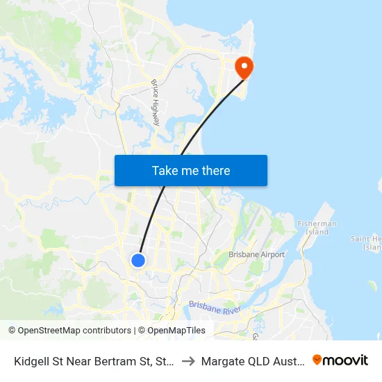 Kidgell St Near Bertram St, Stop 38 to Margate QLD Australia map