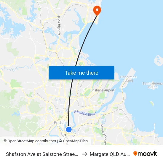 Shafston Ave at Salstone Street, Stop 11 to Margate QLD Australia map