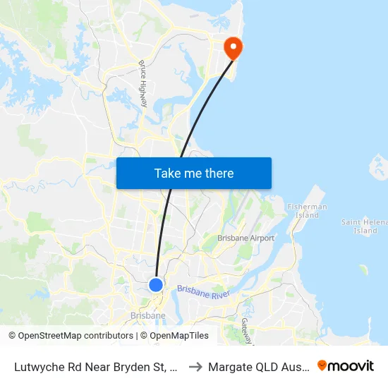Lutwyche Rd Near Bryden St, Stop 11 to Margate QLD Australia map