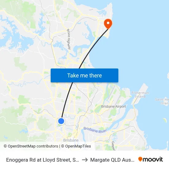 Enoggera Rd at Lloyd Street, Stop 25 to Margate QLD Australia map