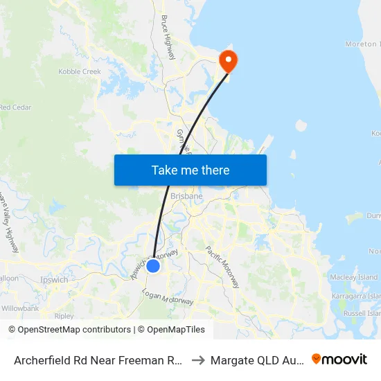 Archerfield Rd Near Freeman Rd, Stop 71 to Margate QLD Australia map